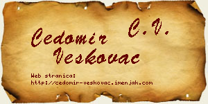 Čedomir Veškovac vizit kartica